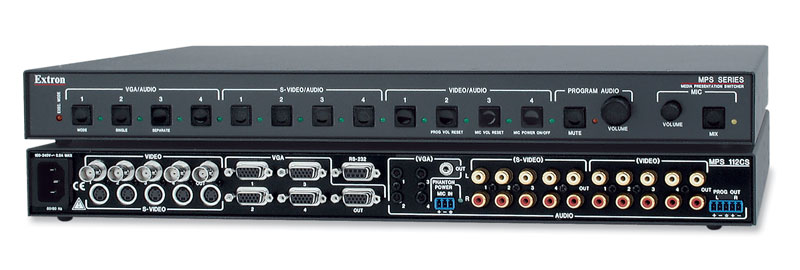 Extron MPS 112 - چهار ورودی برای انواع فرمت ها و یک خروجی برای هر فرمت