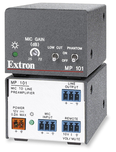 Extron MP 101 - تبدیل کننده صدای میکروفون به Line-In